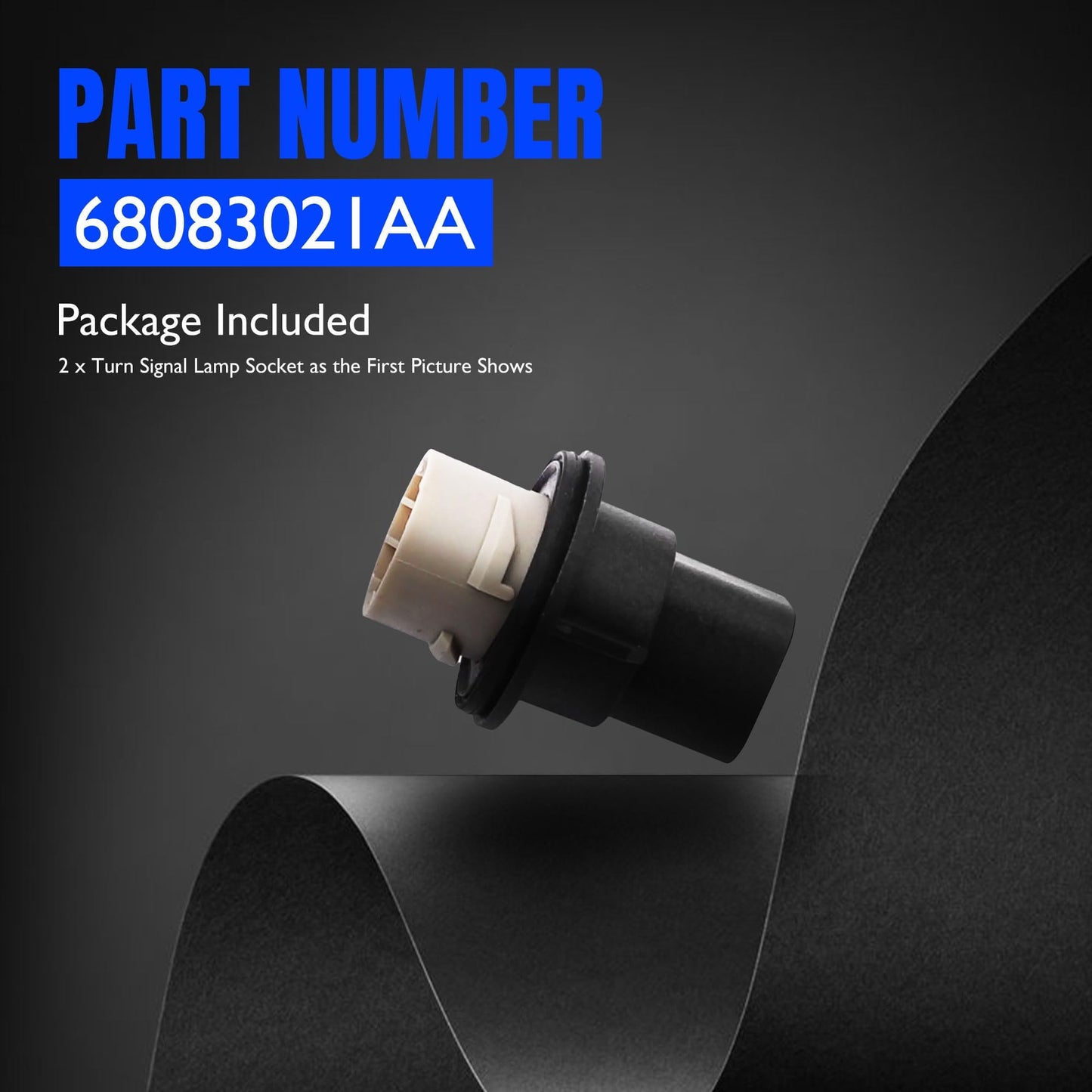 HiSport 68083021AA Turn Signal Lamp Light Bulb Socket Compatible with Dodge Ram 1500 Pickup 2009-2010, Ram 1500 2500 3500 2011 Replace 1P3478