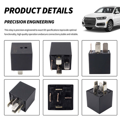 HiSport Relay 896H-1CH-C-R1-U03 5 Pins Plug-in 12VDC SPDT 50A 12V Socket Terminal Flux Tight Automotive Relay, 2PCS