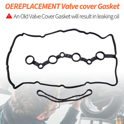 HiSport Engine Valve Cover Gasket Set - Compatible with Hyundai Santa Fe Sport Sonata Tucson Compatible with Kia Optima Sorento 2.0L 2.4L 2016-2020 - Replace VS50892