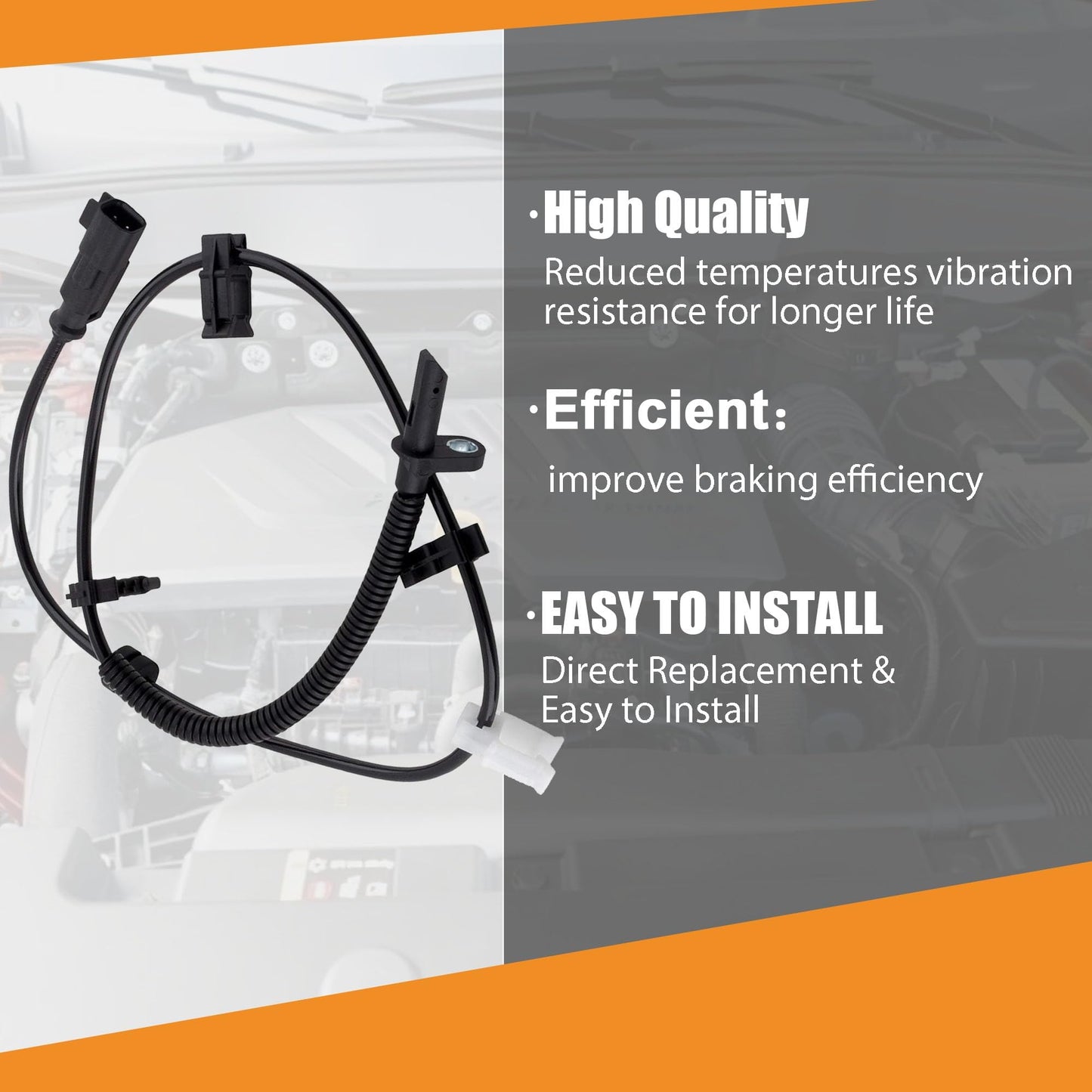 HiSport ALS1754 2PCS ABS Wheel Speed Sensor Rear Left Right Compatible with Buick Enclave 2008-2017, Chevrolet Chevy Traverse 2009-2017, GMC Acadia 2007-2016 Limited 2017, Saturn Outlook 2007-2010