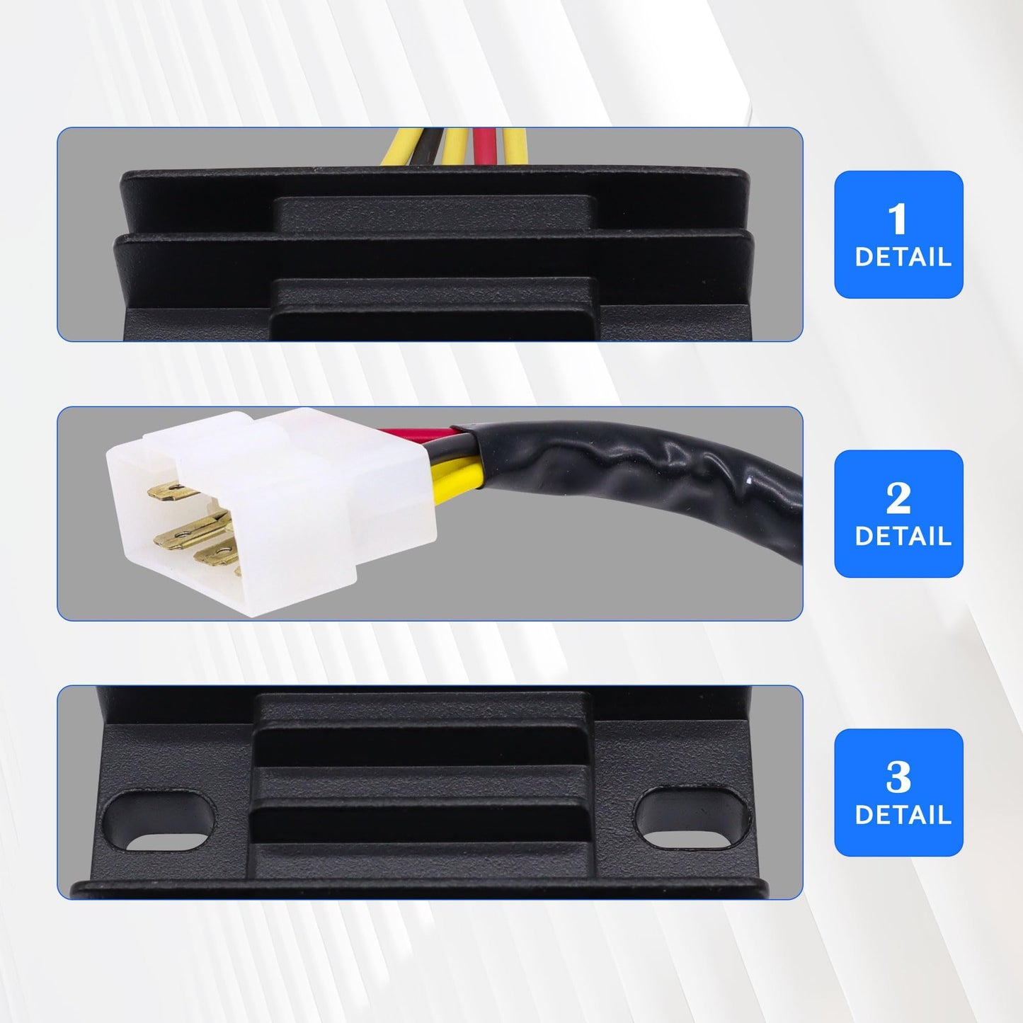 HiSport 32800-19B10 Voltage Regulator Rectifier - Compatible with Suzuki DR-ZS50 Quadrunner 160 LTF160 LTF4WD King Quad 300 LTF300F LT-300F Replaces 32800-19B11 3280019B11