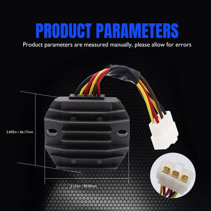 HiSport M97348 Voltage Regulator Rectifier Compatible with John Deere M70121, M97348;Kawasaki 21066-2056, 21066-2070,FB460, FC400, FC420 and FC540;Shindengen SH578-12, SH626-12 Replaces 21066-2056