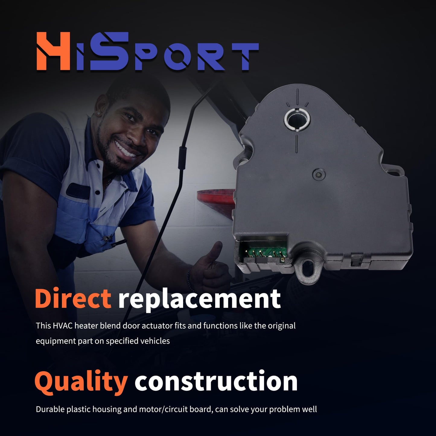 HiSport HVAC Air Blend Door Actuator 20826182 15-73989 604-140 1573989 Compatible with Chevy Traverse 2009-2013, Buick Enclave 2008-2013, GMC Acadia 2007-2013, Saturn Outlook 2007-2010