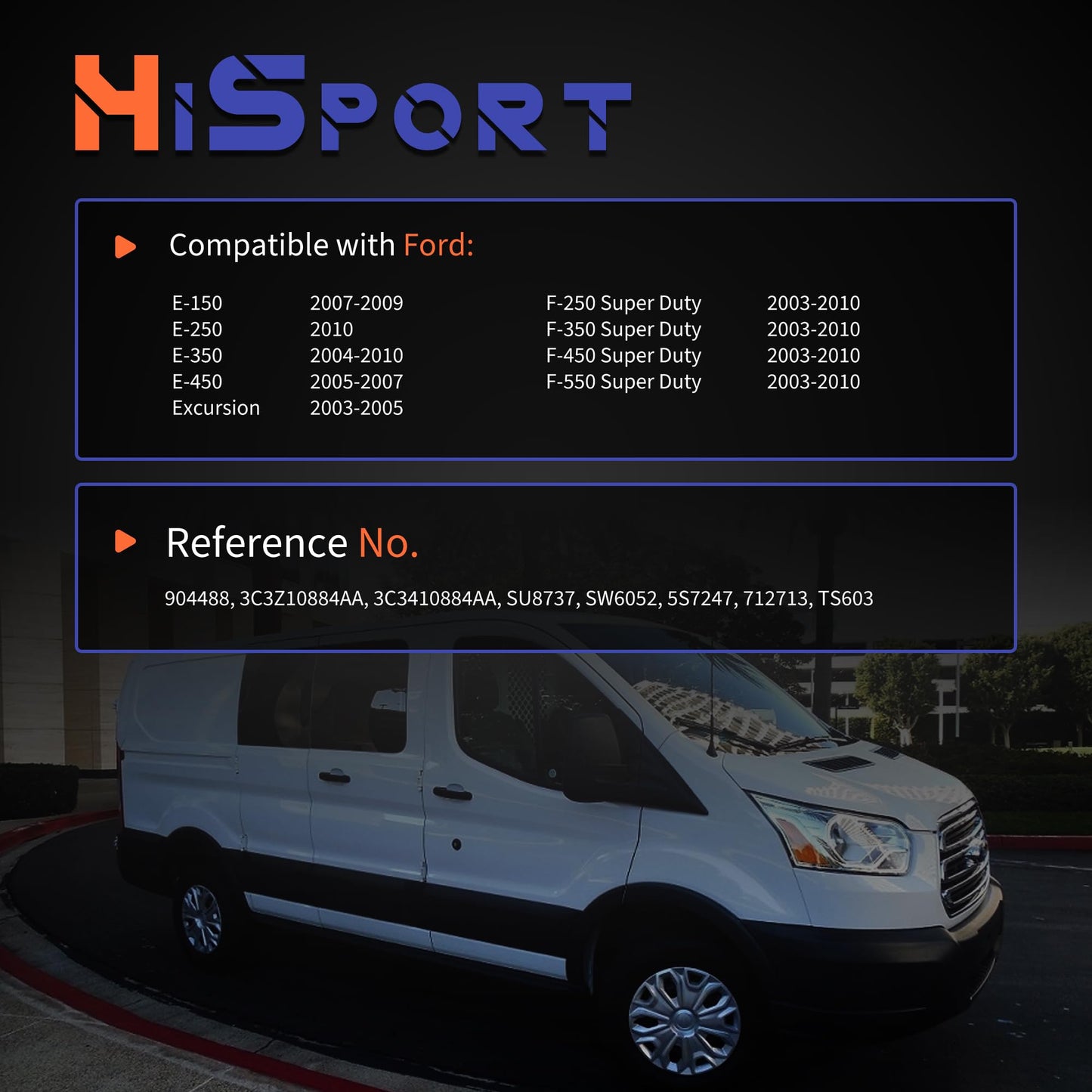 HiSport Engine Coolant Temperature Sensor - Compatible with Ford F-250 F-350 F-450 F-550 Super Duty Excursion E-150 E-250 E-350 Replace 3C3Z10884AA