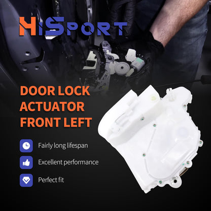 HiSport Door Lock Actuator Front Left Compatible with Honda CRV CR-V 2007 2008 2009 2010 2011, Replacement for 72150-SWA-A01, 72150SWAA01, L4 2.4L Sport Utility
