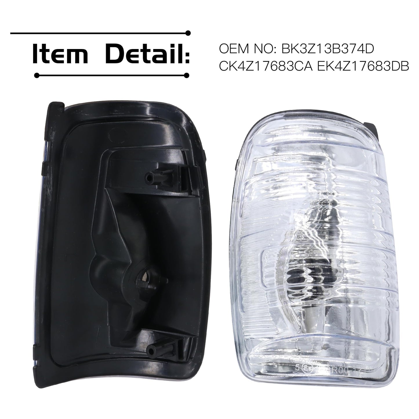 HiSport BK31-13B382-AB Driver Side Mirror Turn Signal Lamp Compatible with Ford Transit T150 T250 T350 2015 2016 2017 2018 2019 2020 2021 2022