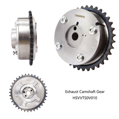 HiSport 13050-0V011 Timing Camshaft Sprocket VVT Gears Intake and Exhaust - Compatible with 2009-2012 Toyota RAV4 Camry 2.5L Highlander Sienna Venza 2.7L - Replace 13070-0V013