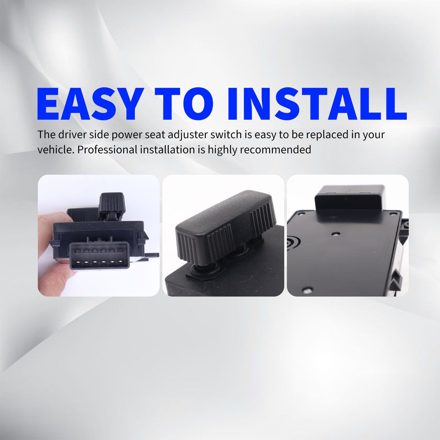 HiSport 901-202 Driver Side Power Seat Adjuster Switch - Compatible with Chevrolet Avalanche 1500 2500 Tahoe GMC Cadillac Sierra Hummer H2 Replaces 901202 12450166