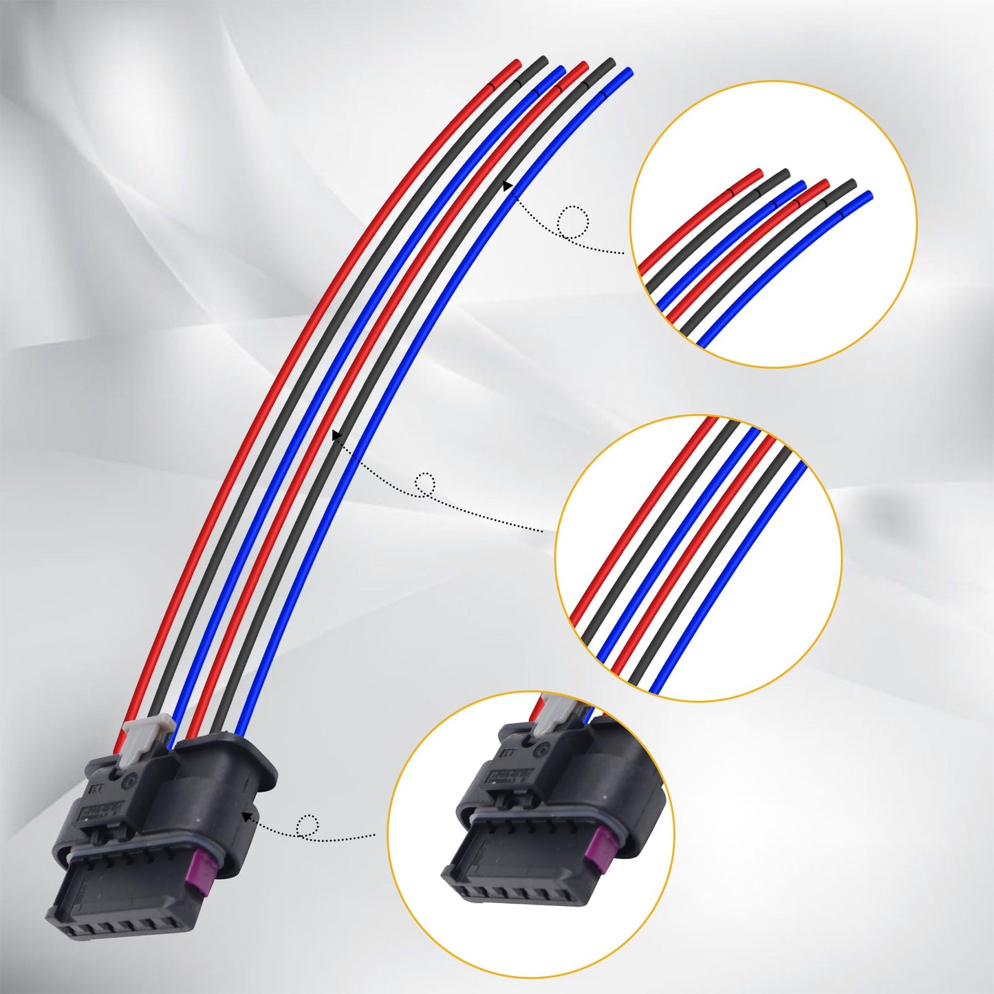 HiSport Tail Light Wire Plug Harness - Compatible with Mini Cooper F55 F56 F57 TailLight Socket 6-Wire - Replace 63217361305