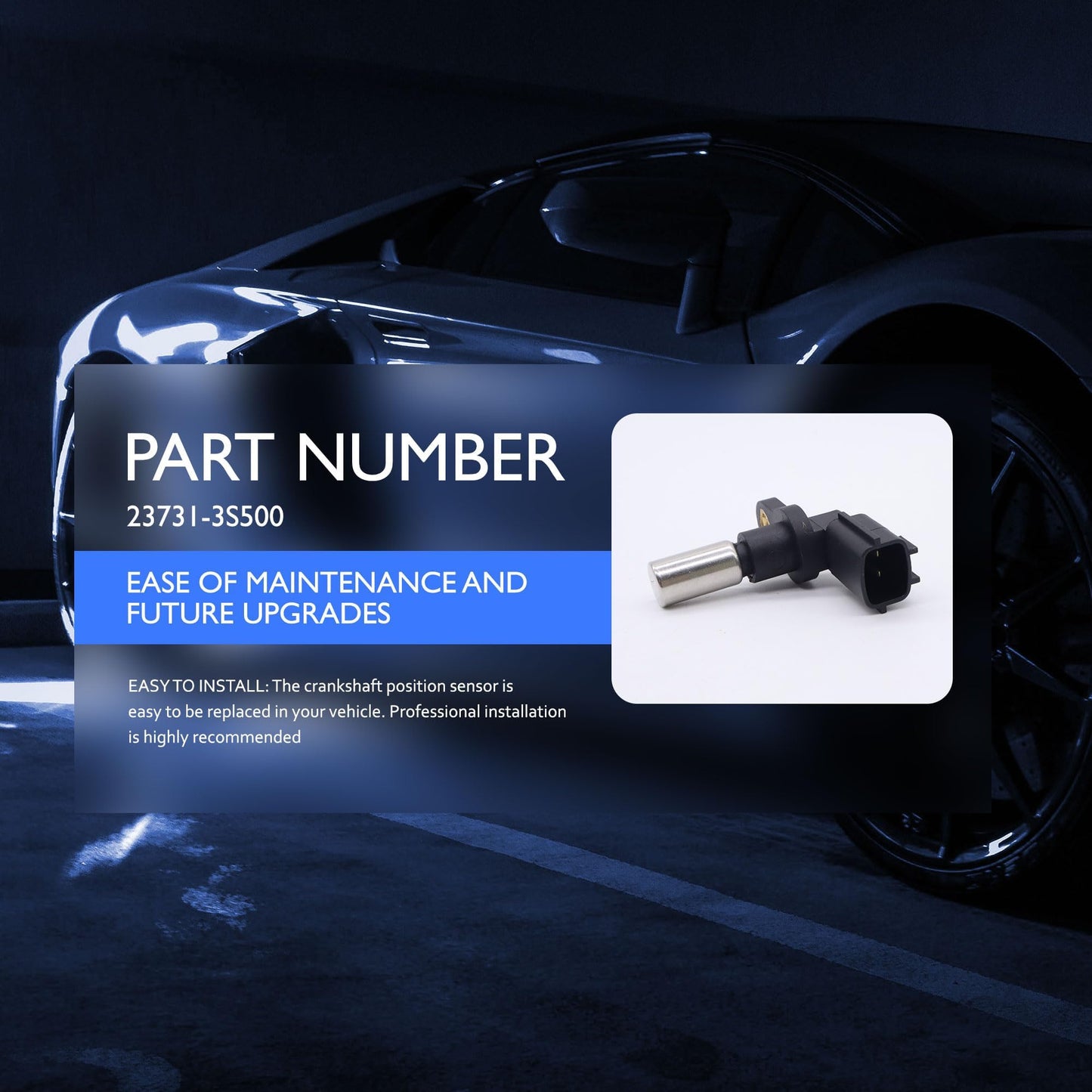 HiSport Crankshaft Position Sensor - Compatible with Nissan D21 Pickup 2001-2002 Frontier 1998-2004 NP300 2013-2015 Pickup 1991-2008 Upvan 2002-2003 Xterra 2000 Replaces 23731-3S500