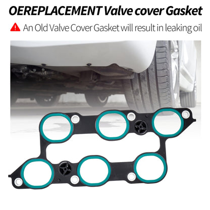HiSport 12673300 Engines Lower Intake Manifold Gasket Kit - Compatible with Enclave XTS Traverse Acadia 09-16 Lacrosse Camaro 10-11 SRX STS CTS 08-11 3.6L V6 - Replace MS19966