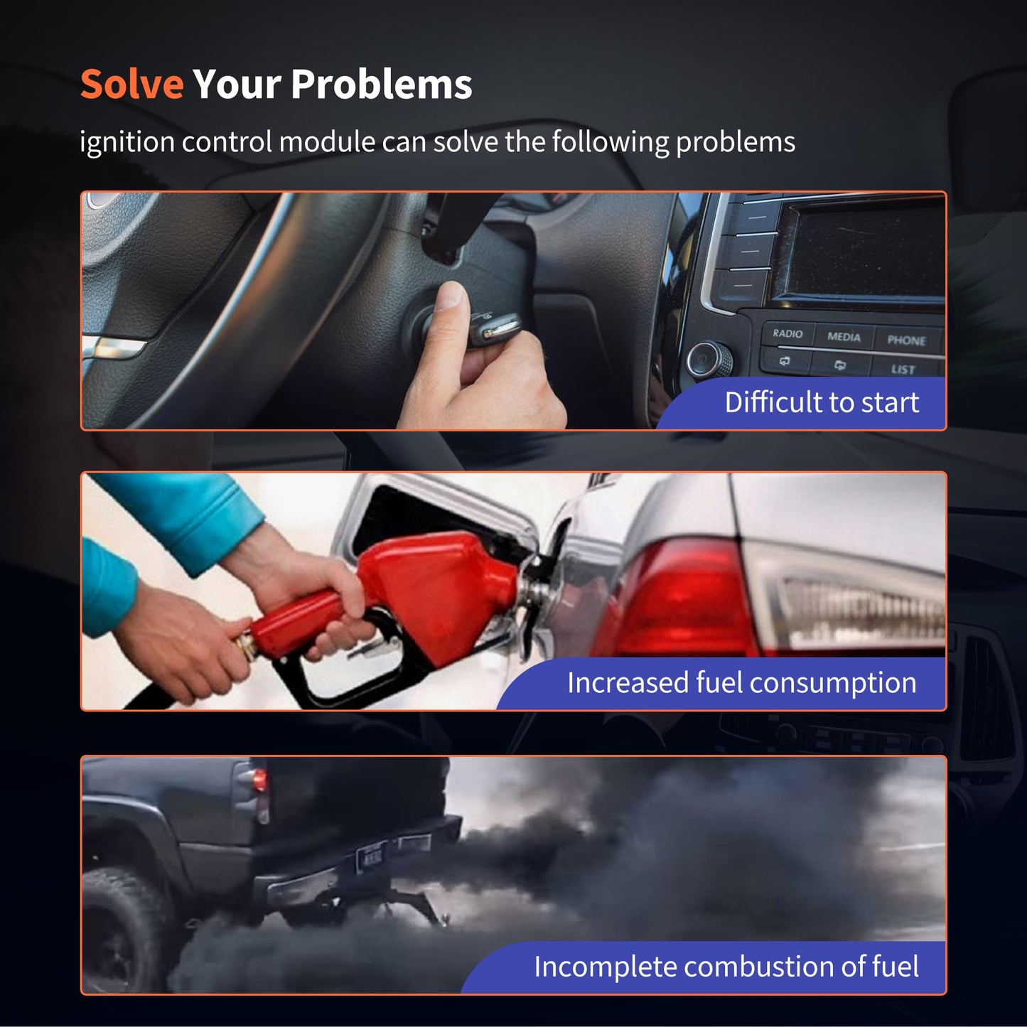 HiSport Ignition Control Module - Compatible with Jeep GMC Lancia Replaces 10482820 1875990 19180771 D1906 DS10071 DR100