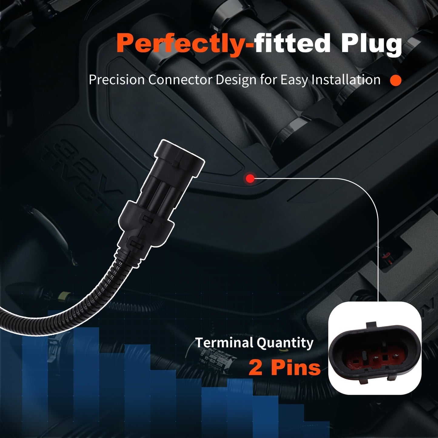 HiSport Turbocharger Speed Sensor 68039104AA - Turbo Charger Output Speed Sensor Compatible with Cummins Holset ISB ISC ISL ISX 6.7L 24V Diesel Dodge RAM 2007-2010 - Replaces 904341 5550060