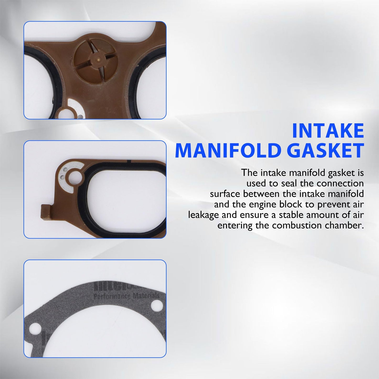 HiSport Lower Intake Manifold Gasket MS972401 12673300 MS19966 Compatible with Buick GMC Cadillac Chevrolet Enclave XTS Traverse Acadia 2009-2016, Lacrosse Camaro SRX STS CTS 3.6L V6