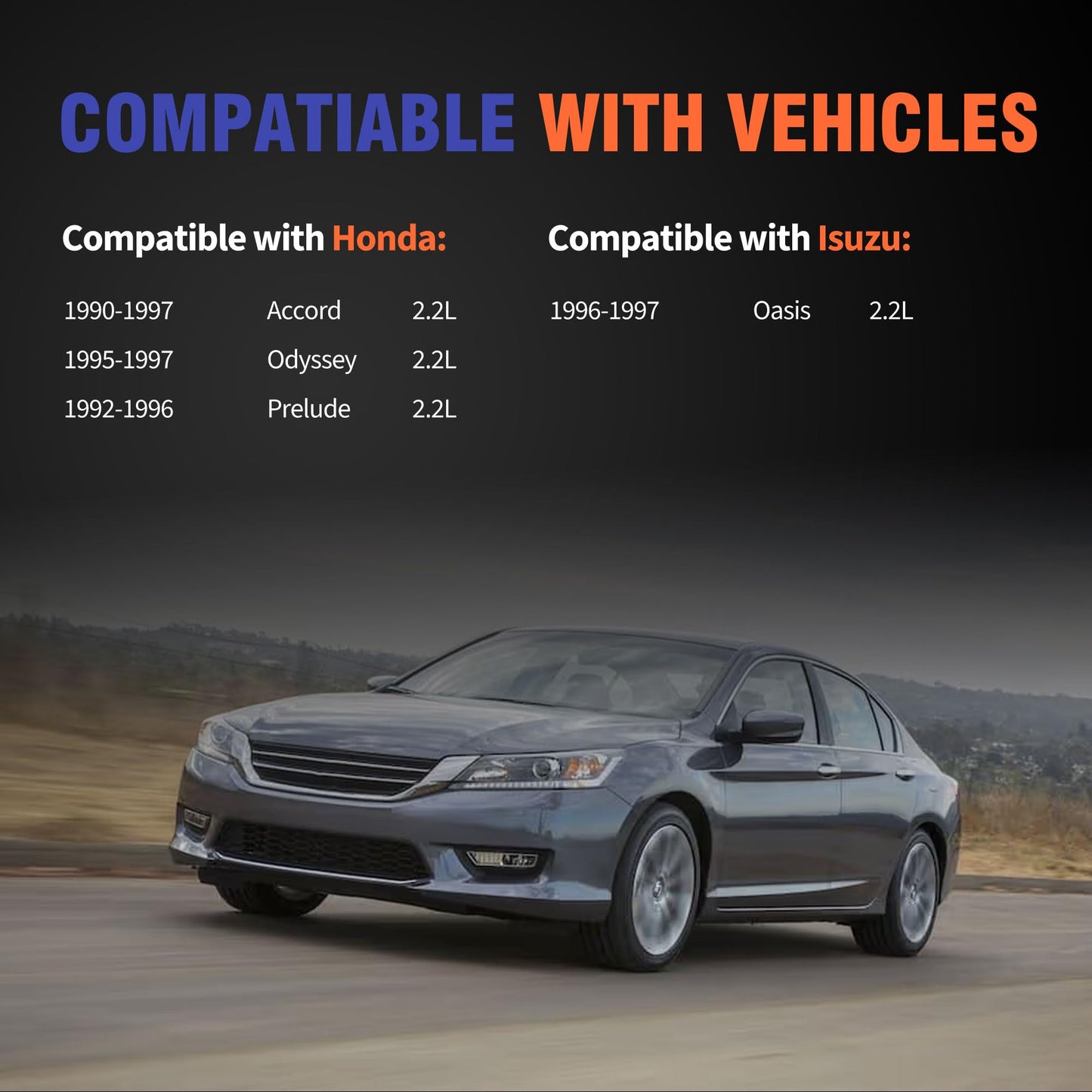 HiSport Engine Valve Cover Gasket Set - Compatible with Honda 1990-1997 Accord 2.2L 1995-1997 Odyssey 2.2L 1992-1996 Prelude 2.2L Compatible with Isuzu 1996-1997 Oasis 2.2L- Replace VS50365R