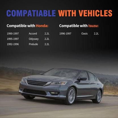 HiSport Engine Valve Cover Gasket Set - Compatible with Honda 1990-1997 Accord 2.2L 1995-1997 Odyssey 2.2L 1992-1996 Prelude 2.2L Compatible with Isuzu 1996-1997 Oasis 2.2L- Replace VS50365R