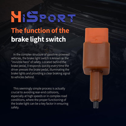 HiSport Brake Light Stop Lamp Switch 25320BR00A Compatible with Nissan Sentra S, SL, SR, SV 1.6 1.8 2015-2019, SLS593
