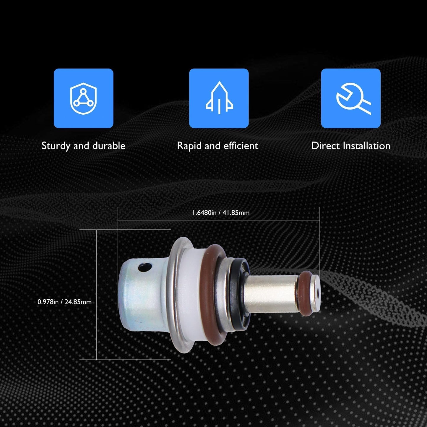 HiSport PR4080 Fuel Injection Pressure Regulator Compatible with Honda Civic 2006,Odyssey 2005 2006 2007 2008 2009 2010 2011,Ridgeline 2010 2011 2012 2013;Acura TL 2004 2005 2006 2007 2008 2009