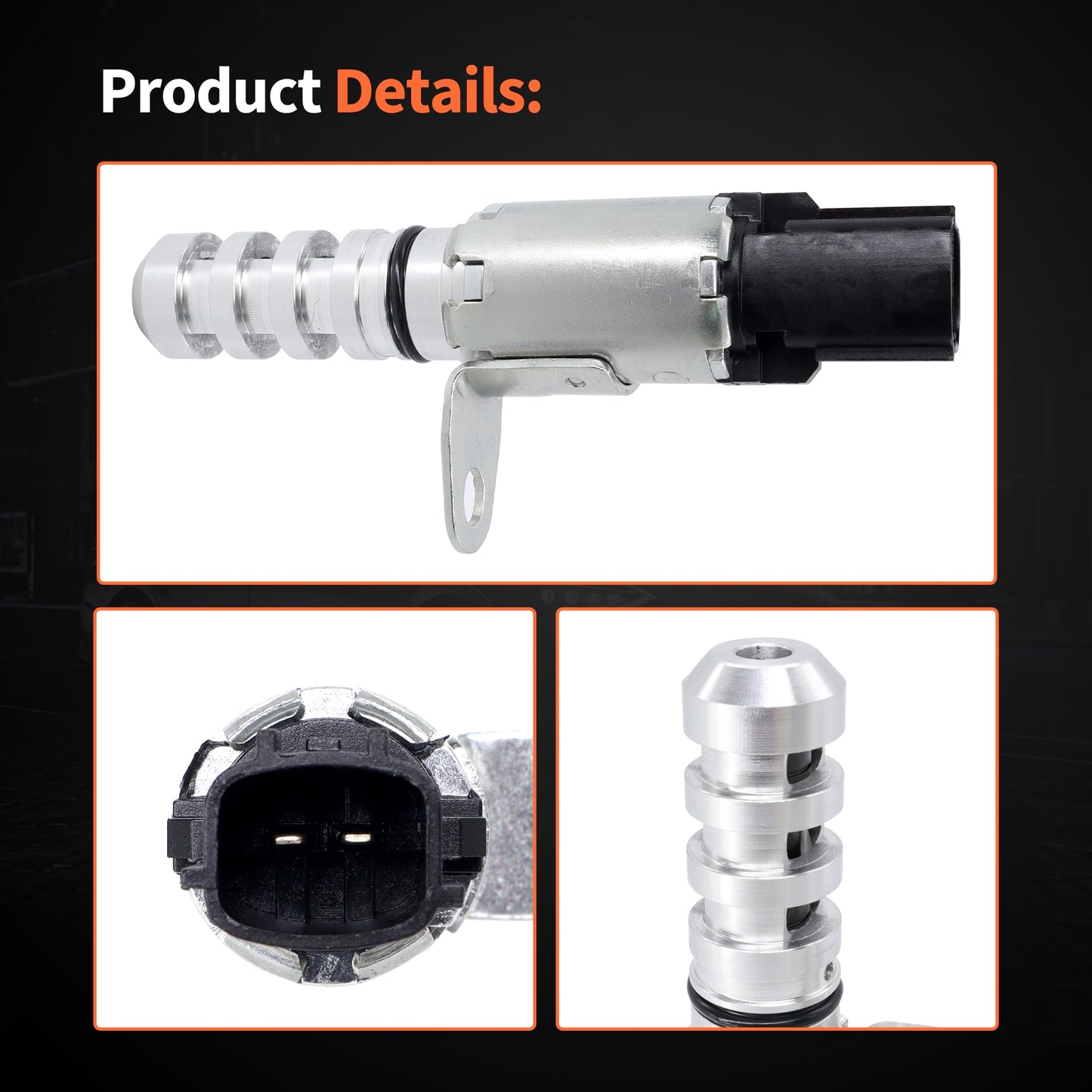 HiSport Engine Variable Valve Timing VVT Solenoid Compatible with Nissan Altima 2013-2018, Rogue 2014-2020, L4 2.5L Replacement for 916-922 237963TA1A 237963TA4A