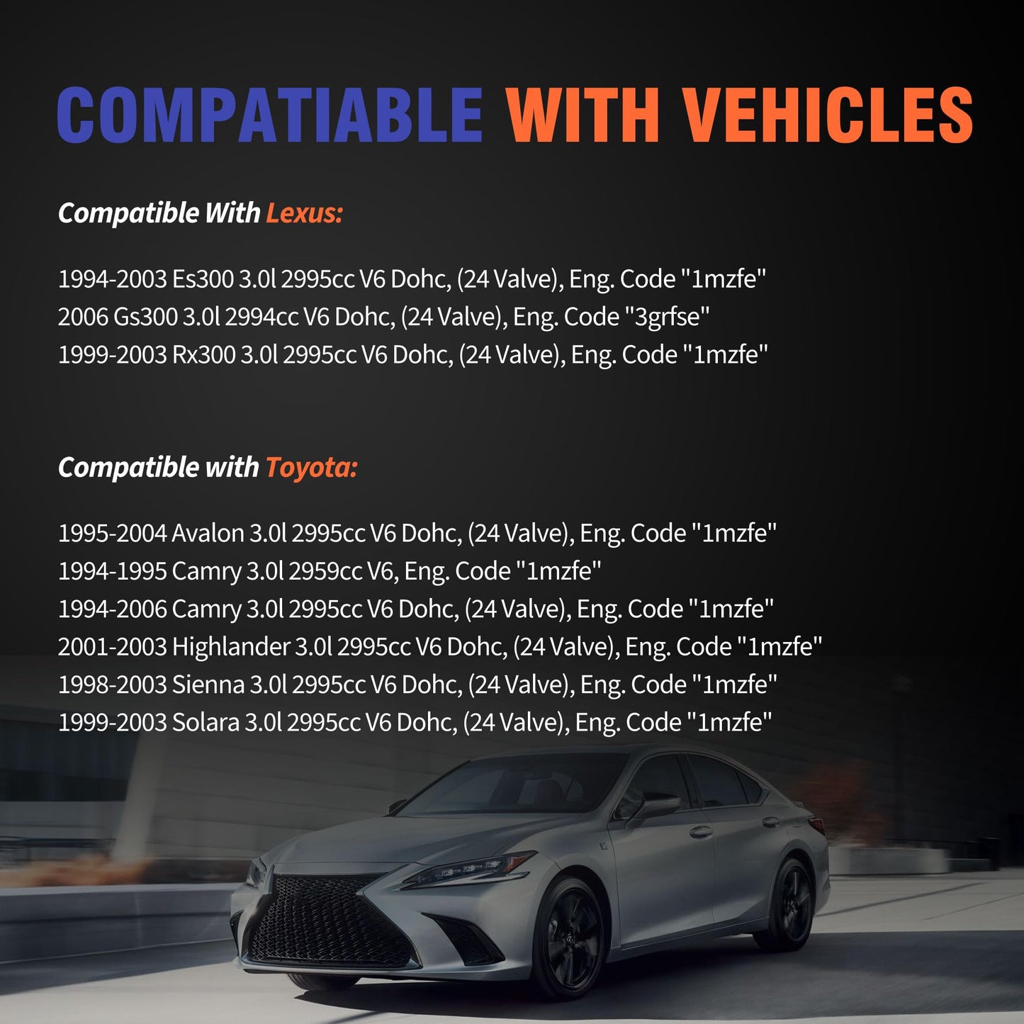 HiSport Intake Manifold Gasket Set MS92766 Engine Gasket 3.0L V6 Compatible with Lexus ES300 1994-2003,GS300 2006,RX300 1999-2003,Replacement for Toyota Camry 1994-2006 2955cc