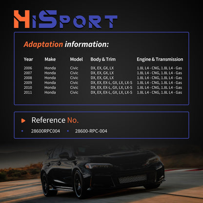 HiSport Automatic Transmission Oil Pressure Switch 28600-RPC-004 Compatible with Honda Civic 1.8L 2006-2011