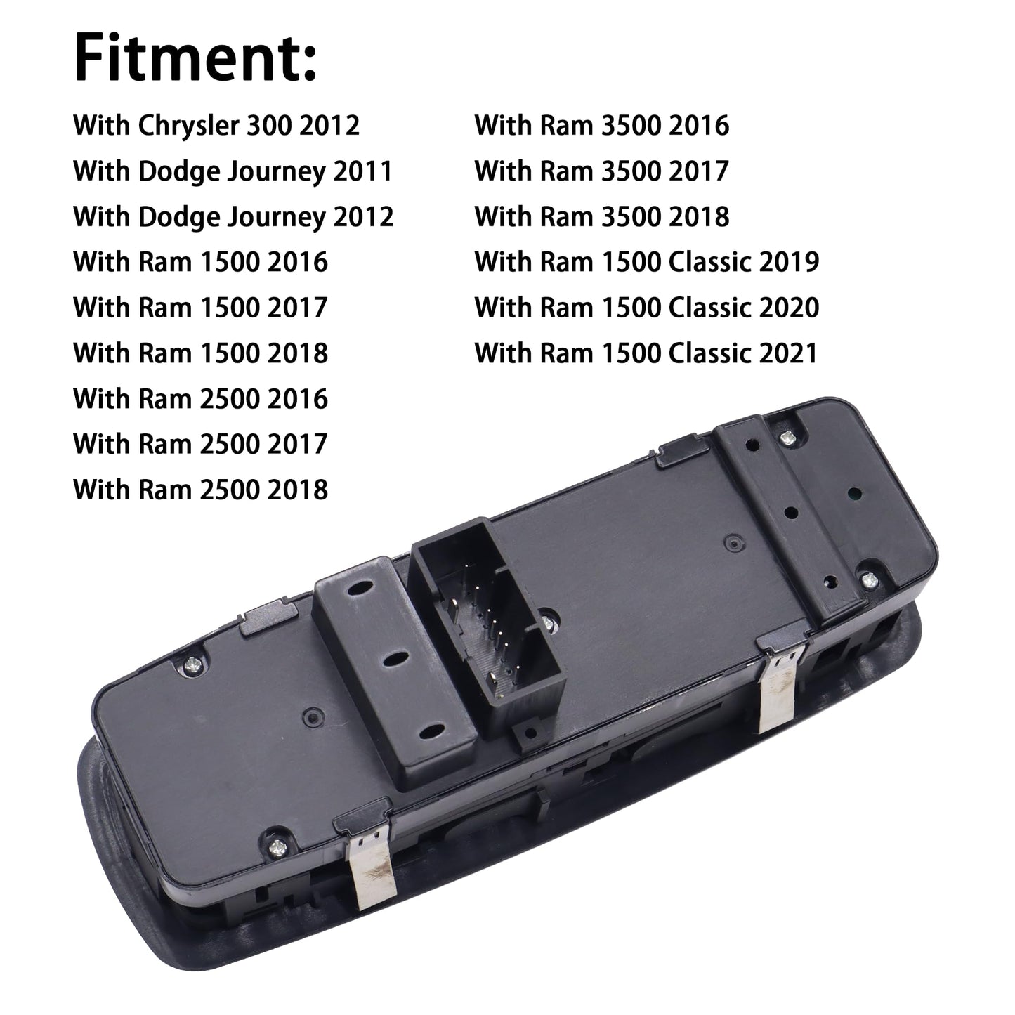 HiSport 56046826AE Power Master Window Switch Front Left Driver Side - Compatible with Chrysler 300 2012 Dodge Journey 2011 2012-8 PINS + 3 PINS