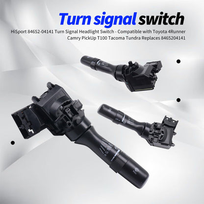 HiSport 84652-04141 Turn Signal Headlight Switch - Compatible with Toyota 4Runner Camry Pickup T100 Tacoma Tundra Replaces 8465204141