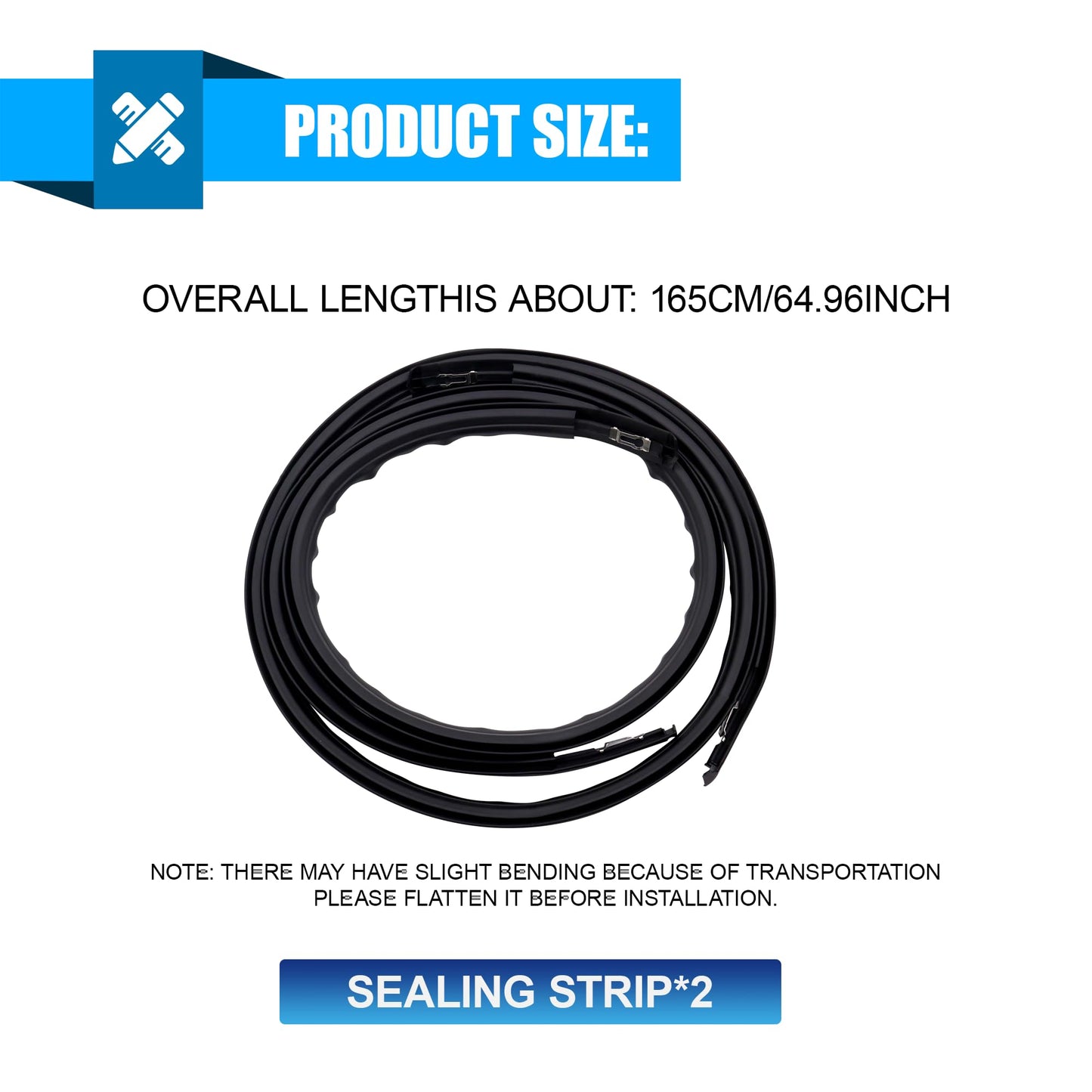 HiSport 1 Pair Roof Drip Molding Weatherstrip - Compatible with Honda Civic Sedan 4-Door 2012 2013 2014 2015, Left & Right Side Roof Trim Seal Kit Replace 74316TR0A01 74306TR0A01