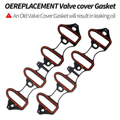 HiSport 89060413 Intake Manifold Gasket Kit - Compatible with Chevy Silverado Suburban Tahoe Yukon Savana GMC Sierra Cadillac Escalade | Direct Fit for 4.8L 5.3L 6.0L Engines - Part MS98016T