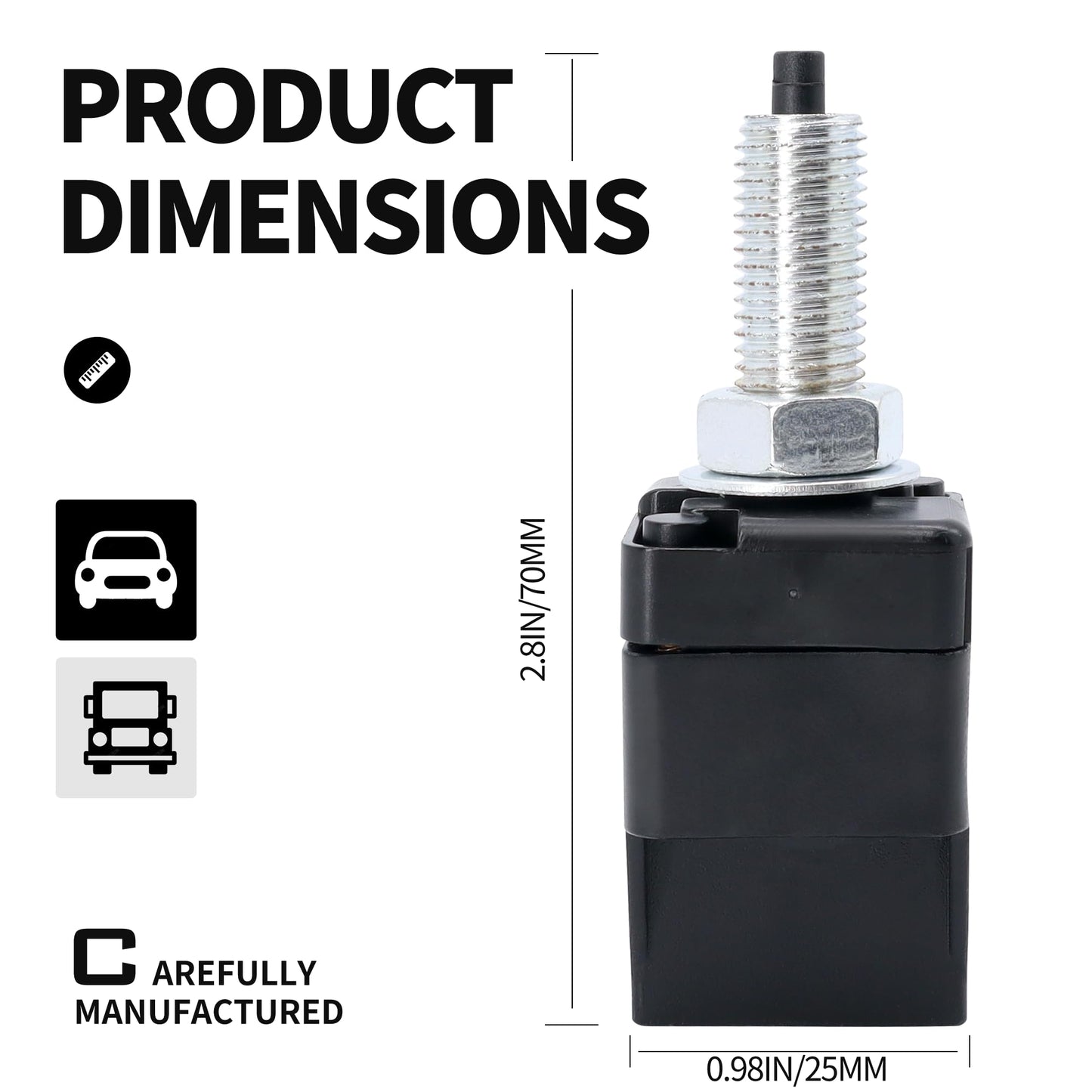 HiSport 83370AA001 Brake Light Stop Lamp Switch - Compatible with Subaru Crosstrek Forester Impreza Legacy Outback Tribeca Baja SVX STI WRX 1990-2014