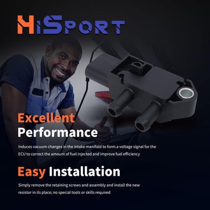 HiSport Difference Intake Air Pressure Sensor - Compatible with Audi A3 A5 A6 A6 Quattro Q3 TT Compatible with Volkswagen Beetle Golf Jetta Passat - Replace 03L906051B