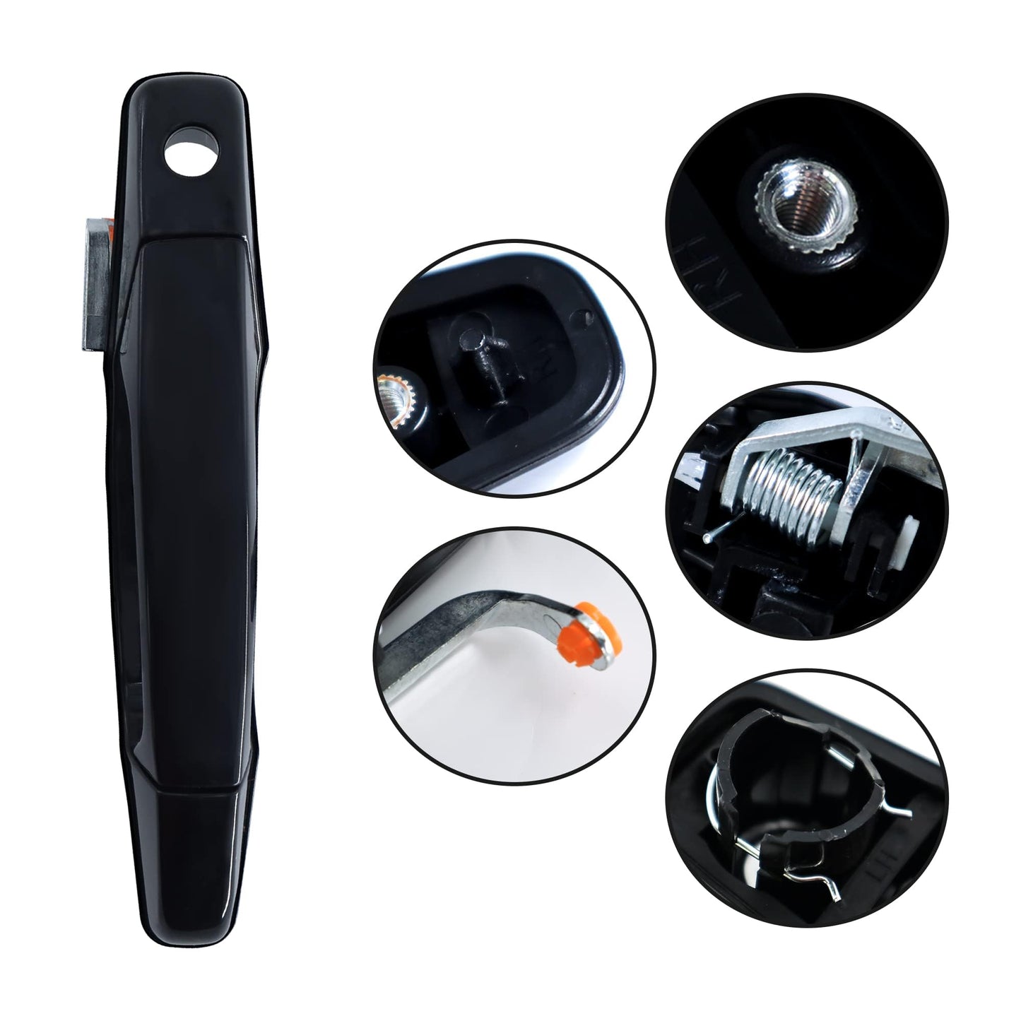 HiSport 20828237 4PCS Outside Exterior Door Handle Compatible with Chevrolet Chevy Avalanche 2007-2013, Silverado 1500 2500 3500 2007-2014, Suburban 1500 2500, Tahoe, GMC Sierra 2500 3500 Yukon