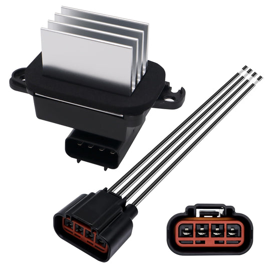 HiSport 27151ZQ00A HVAC Heater Blower Motor Fan Resistor with Harness Compatible with Infiniti QX56 QX80 Compatible with Nissan Armada Quest,27151-ZT00A 27151-ZM70A 27151-ZQ00A RU792 JA1808 4P1686