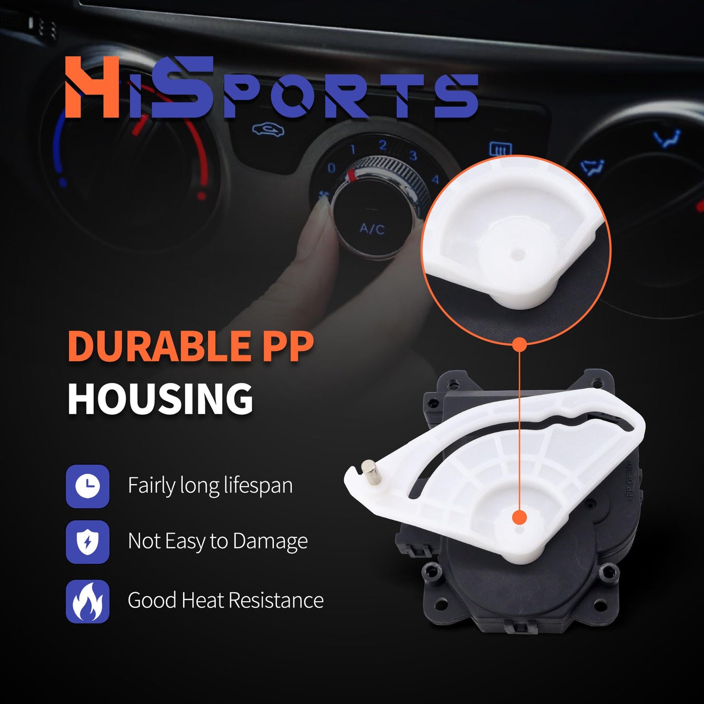 HiSport HVAC Air Door Actuator - Compatible with Lexus 1998-2005 GS300 2001-2005 IS300 1999-2003 RX300 3.0L 1998-2000 GS400 4.0L 2002-2010 SC430 2001-2005 GS430 4.3L - Replace 8710630371