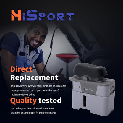 HiSport F65Z14529AAA Power Window Switch - Compatible with Ford Expedition F-150 F-250 F-350 F-450 F-550 Super Duty Lincoln Navigator Blackwood 1997-2001 Not Front Left Side