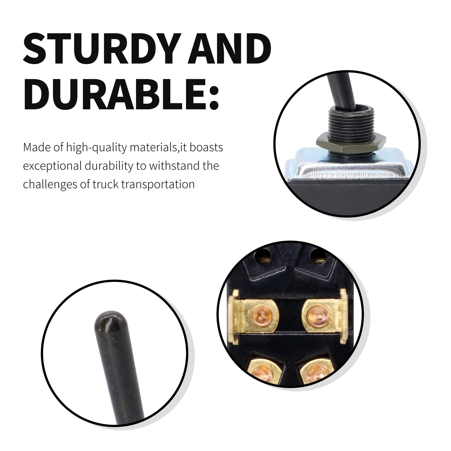 HiSport 16-06657 Light & Marker Toggle Switch - Compatible with Peterbilt 330 357 359 377 378 379 387 - Replace 577.75611 1606657 8956K996