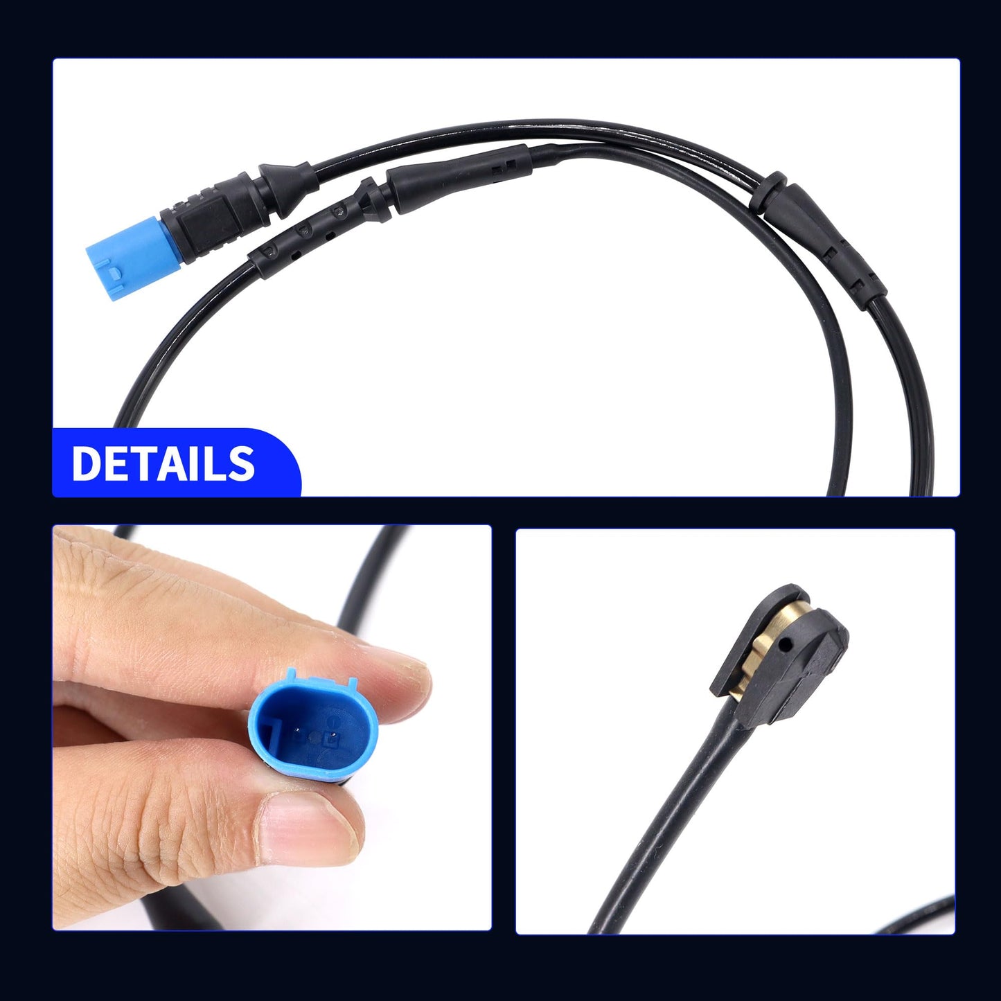 HiSport Disc Brake Pad Wear Sensor - Compatible with BMW X5 X7 2019 2020 2021 2022 2023 2024 X6 2020-2024 Alpina XB7 2021-2024 Front Driver or Passenger Side Replace 34356870353