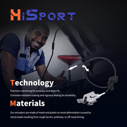 HiSport Side Door Latch with Cable AC2Z-15264A26-B Compatible with Ford E150 E250 E350 Econoline Van 1992-2014 Replaces AC2Z15264A26B