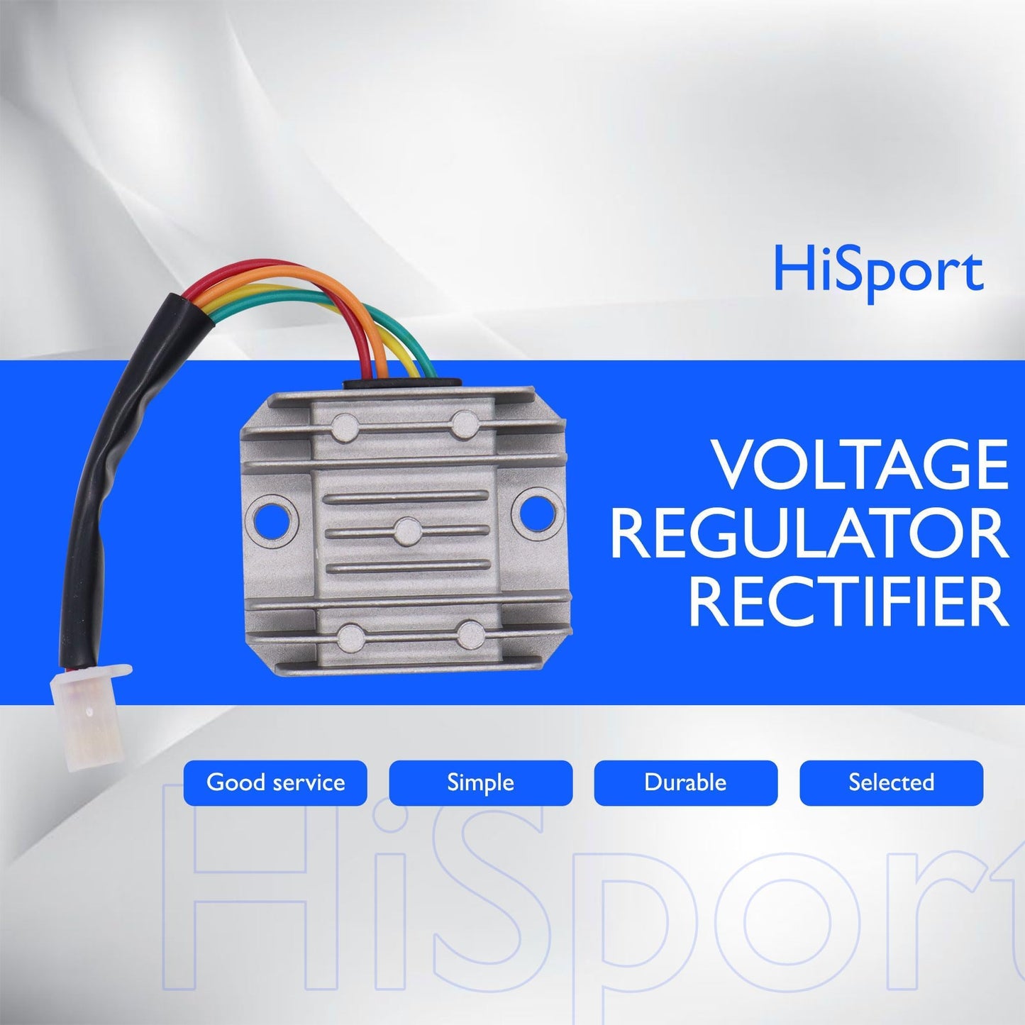 HiSport Voltage Regulator Rectifier - 4 Pin Wire 12V Compatible with Engine CG 125cc 150cc 200cc 250cc, GY6 50cc 150cc