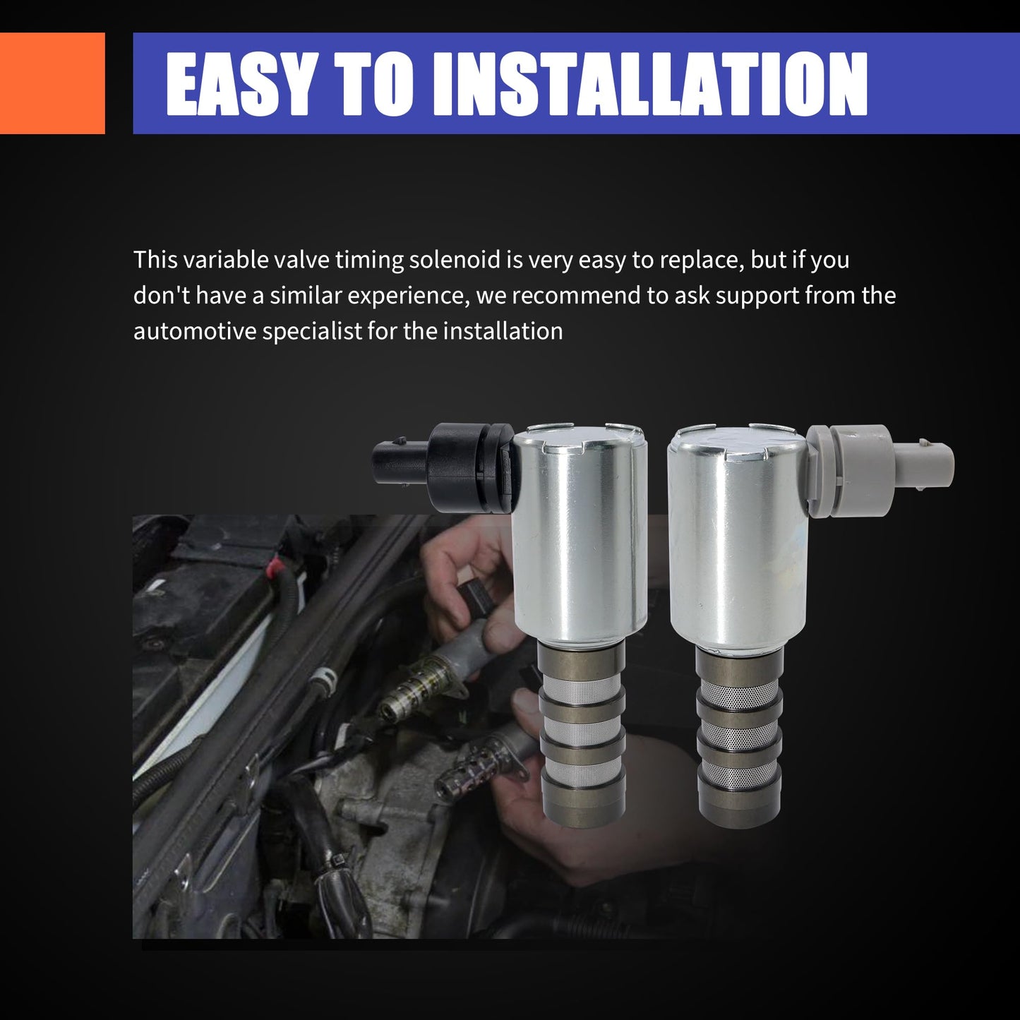 HiSport Engine Variable Valve Timing Solenoid VVT AT4Z6M280A AT4Z6M280B Compatible with Ford F-150, Explorer, Edge, Transit-150/250, Transit-350 HD, Mustang, Taurus, Expedition & Lincoln MKZ, MKX