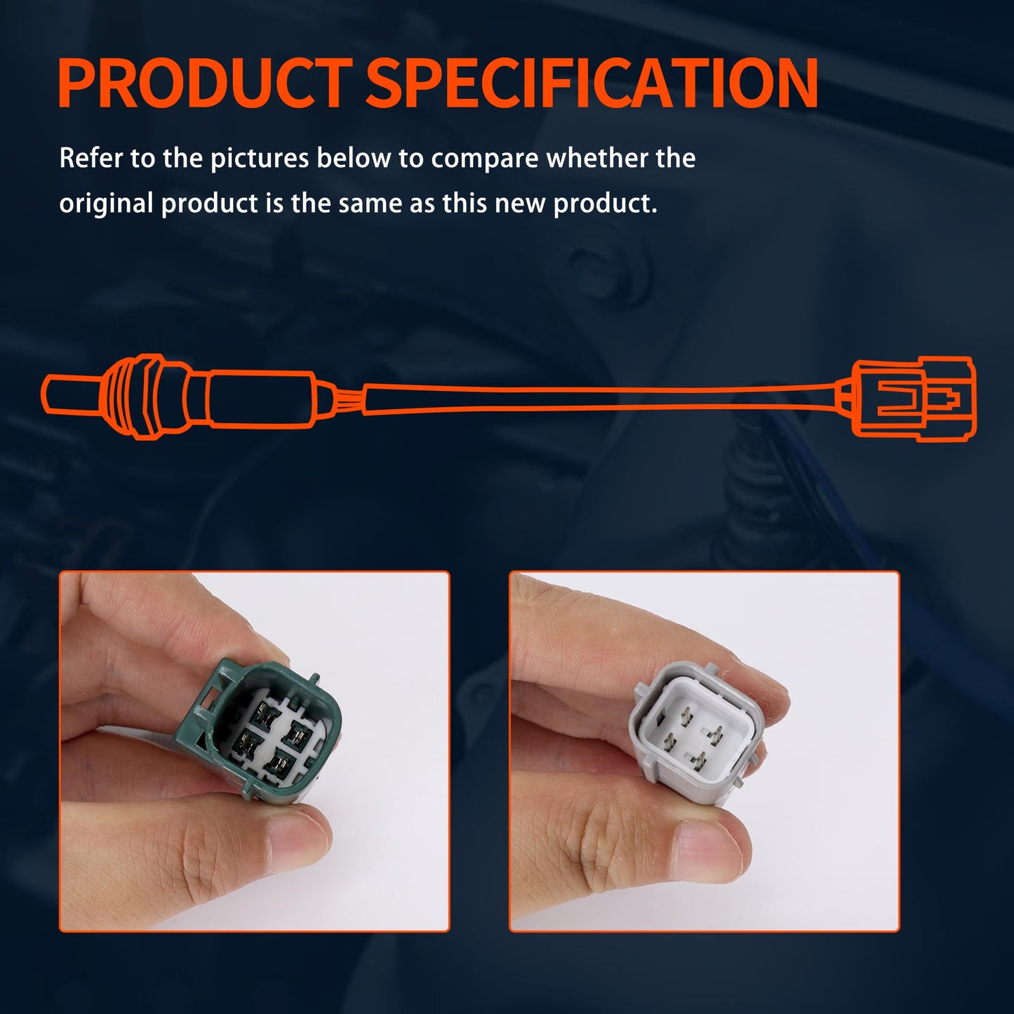 HiSport 4PCS O2 Oxygen Sensor - Compatible with Nissan 2007-2012 Armada 2008-2012 Pathfinder 2007-2012 TITAN 2007-2010 INFINITI QX56 Downstream Upstream Replace 234-9038 234-4835