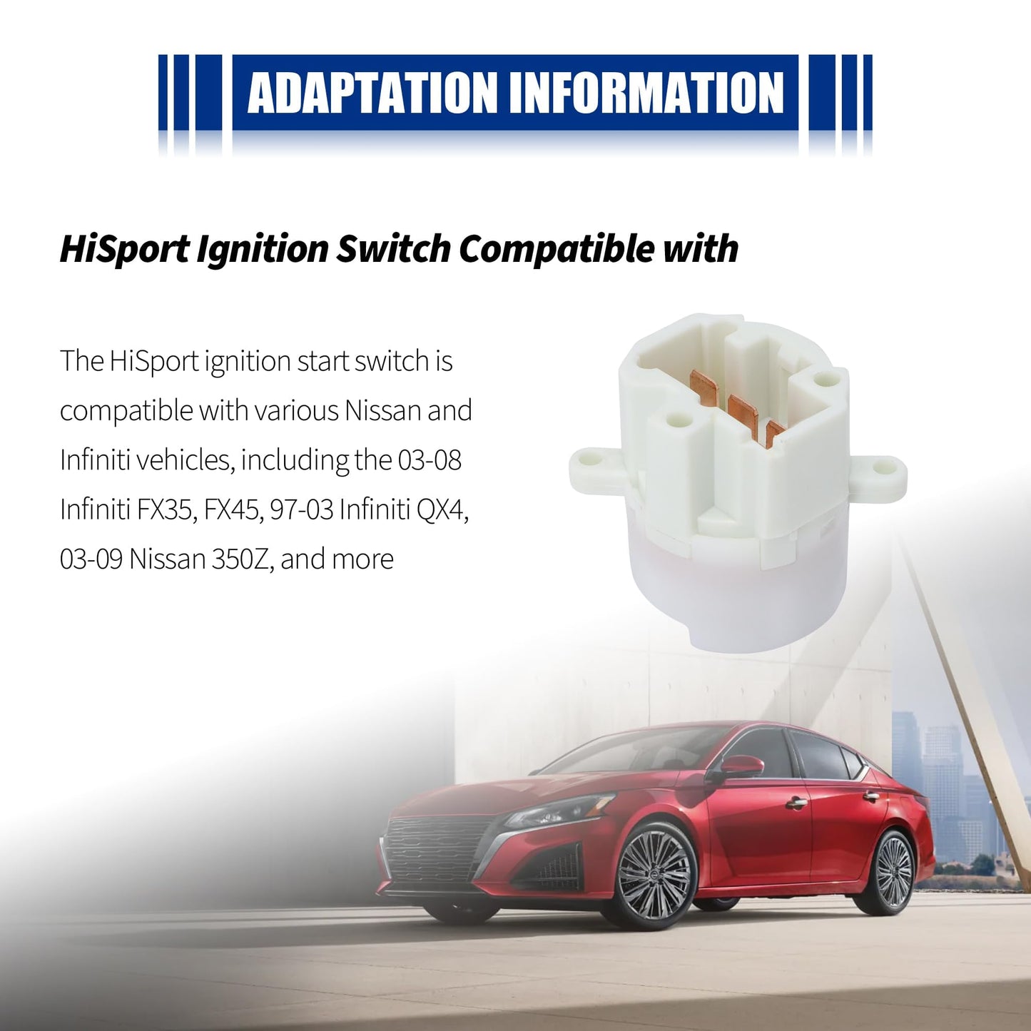 HiSport US362 Ignition Starter Switch Compatible with Infiniti Fx35 Fx45 G35 I30 I35 Qx4 Qx56,Nissan 350Z Cube Frontier Juke Maxima Murano Nv200 Pathfinder Rogue Rogue Select Sentra,Suzuki Equator