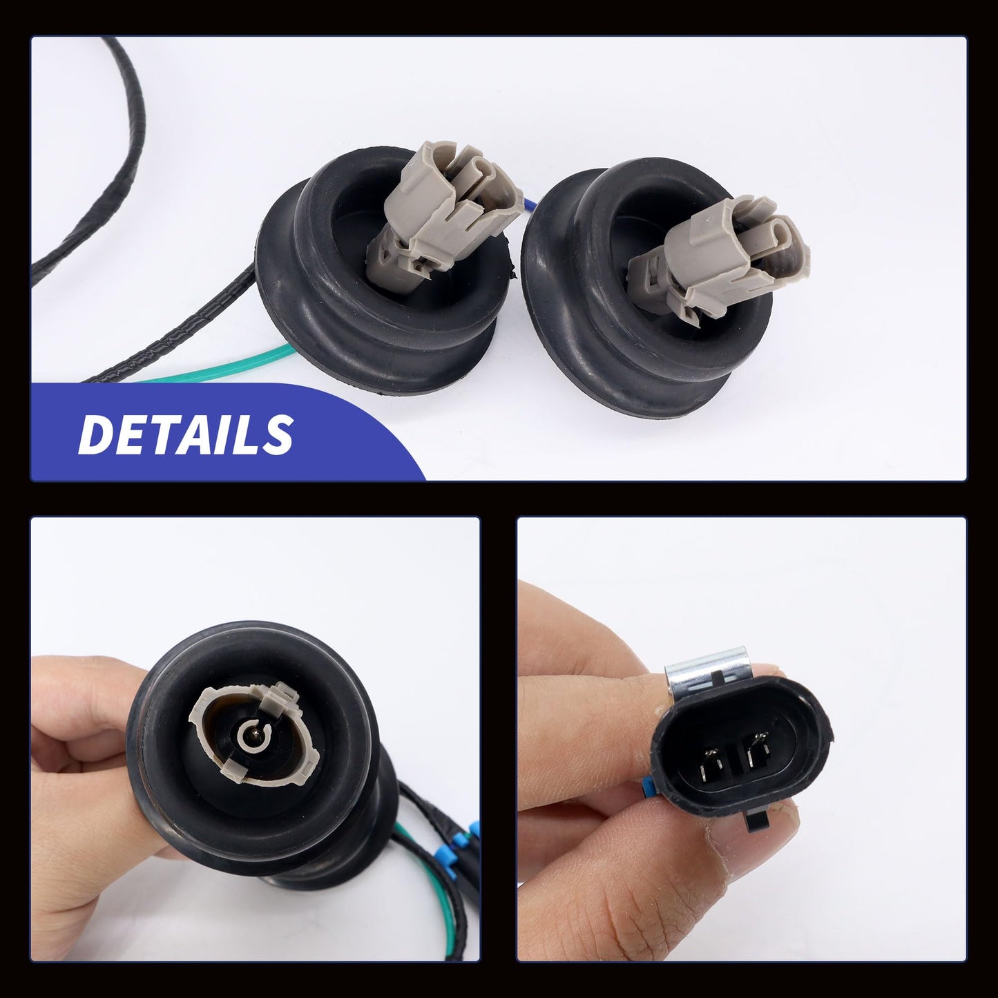 HiSport Ignition Dual Knock Sensor Connectors with Wire Harness Kit 12601822 917-033 Compatible with Chevy Suburban Silverado Avalanche Tahoe & GMC Sierra Yukon & Cadillac, 4.8L 5.3L 6.0L