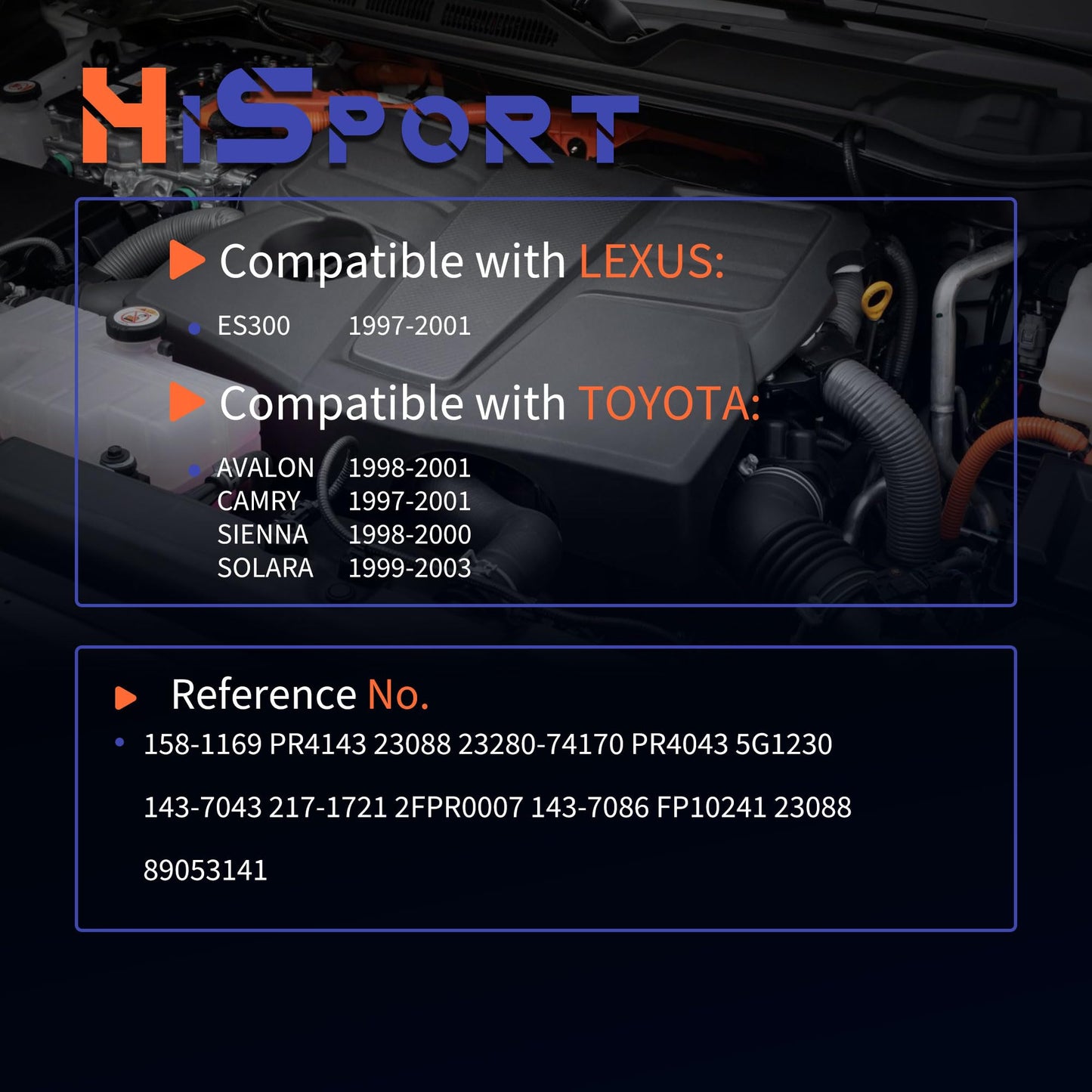 HiSport Fuel Injection Pressure Regulator PR4143 Replacement for Lexus ES300 1997-2001 for Toyota Avalon 1998-2001 Camry 1997-1998 Solara 1999-2003 Sienna 1998-2000, 3.5 Bar