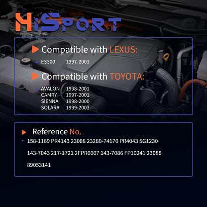 HiSport Fuel Injection Pressure Regulator PR4143 Replacement for Lexus ES300 1997-2001 for Toyota Avalon 1998-2001 Camry 1997-1998 Solara 1999-2003 Sienna 1998-2000, 3.5 Bar