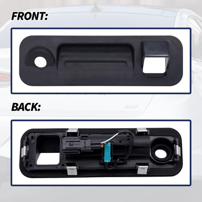 HiSport 81260-C1010 Rear Outside Trunk Lid Lock Handle Compatible with Hyundai Sonata 2015 2016 2017 with Rear Camera Hole Replacement for 81260C1010 Rear Tail Gate Trunk Hatch Release Handle Button