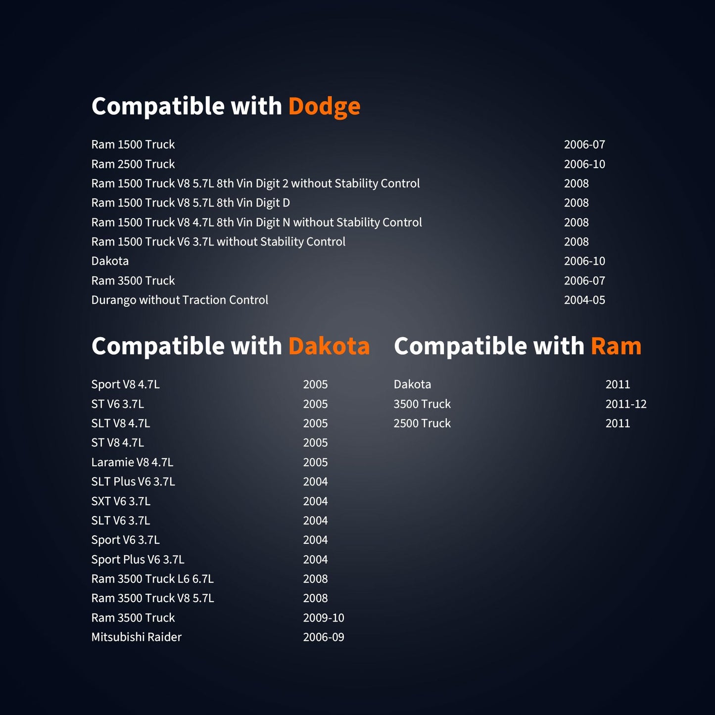 HiSport Rear Center Differential ABS Wheel Speed Sensor 5032220AA 970-280 Compatible with Dodge Ram Mitsubishi Raider Ram 1500 2500 3500 Truck