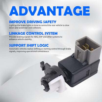 HiSport Brake Pedal/Stop Light Switch 4Pin 93810-3S000 Compatible with Hyundai Accent Azera Elantra Santa Sonata Veloster & Kia Forte 2013, 93810-3K000