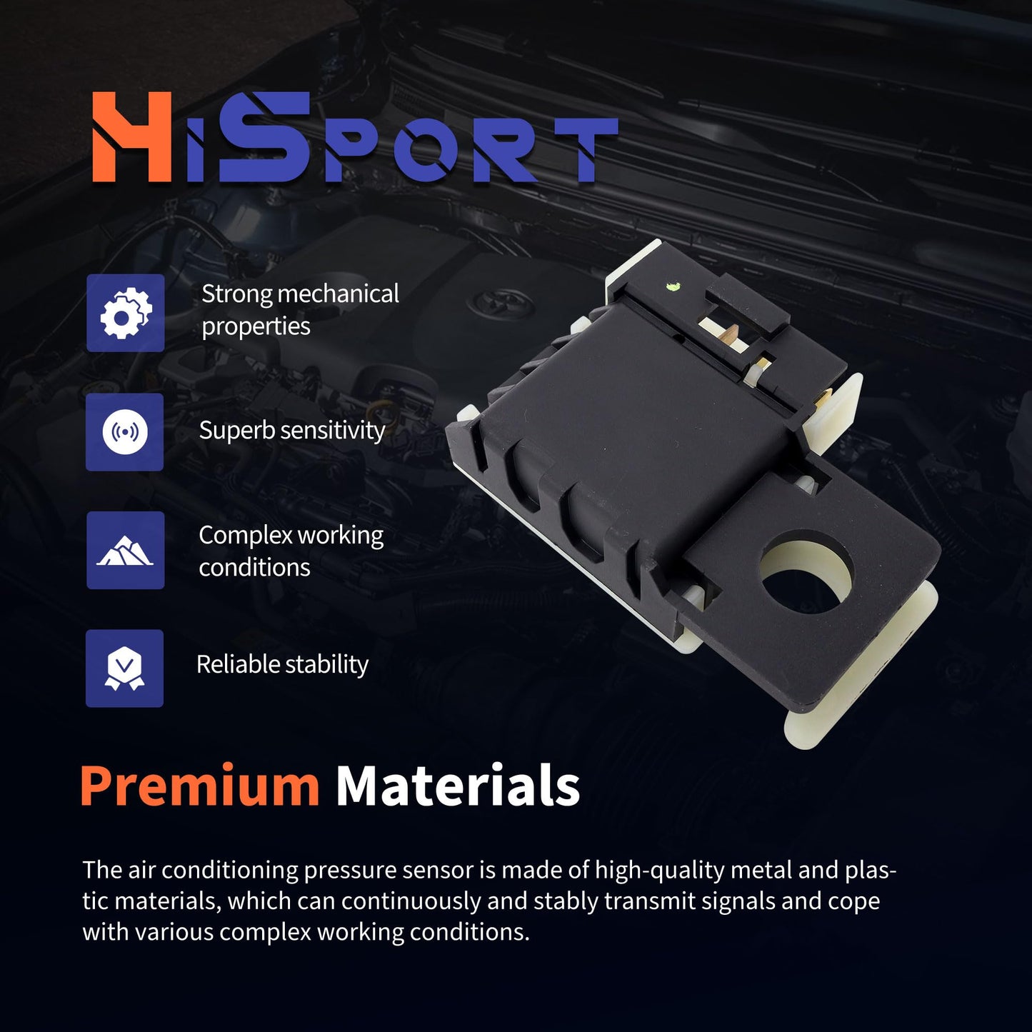 HiSport Brake Light Switch 15038393 Compatible with Chevrolet Silverado/GMC Sierra/Saab 9-7x Replacement for 15128874, 15158767, 15161650, 15163032, SLS-303, 25771554