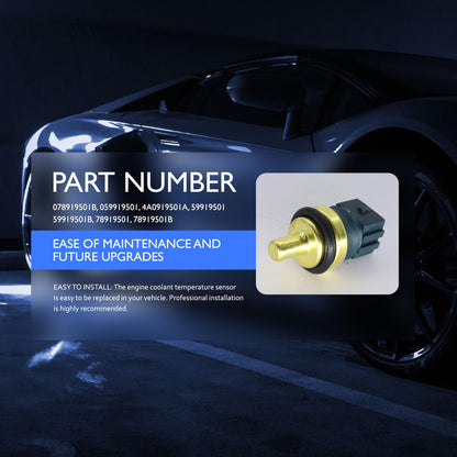 HiSport Engine Coolant Temperature Sensor - Compatible with Audi Volkswagen Replaces 078919501B 059919501 4A0919501A
